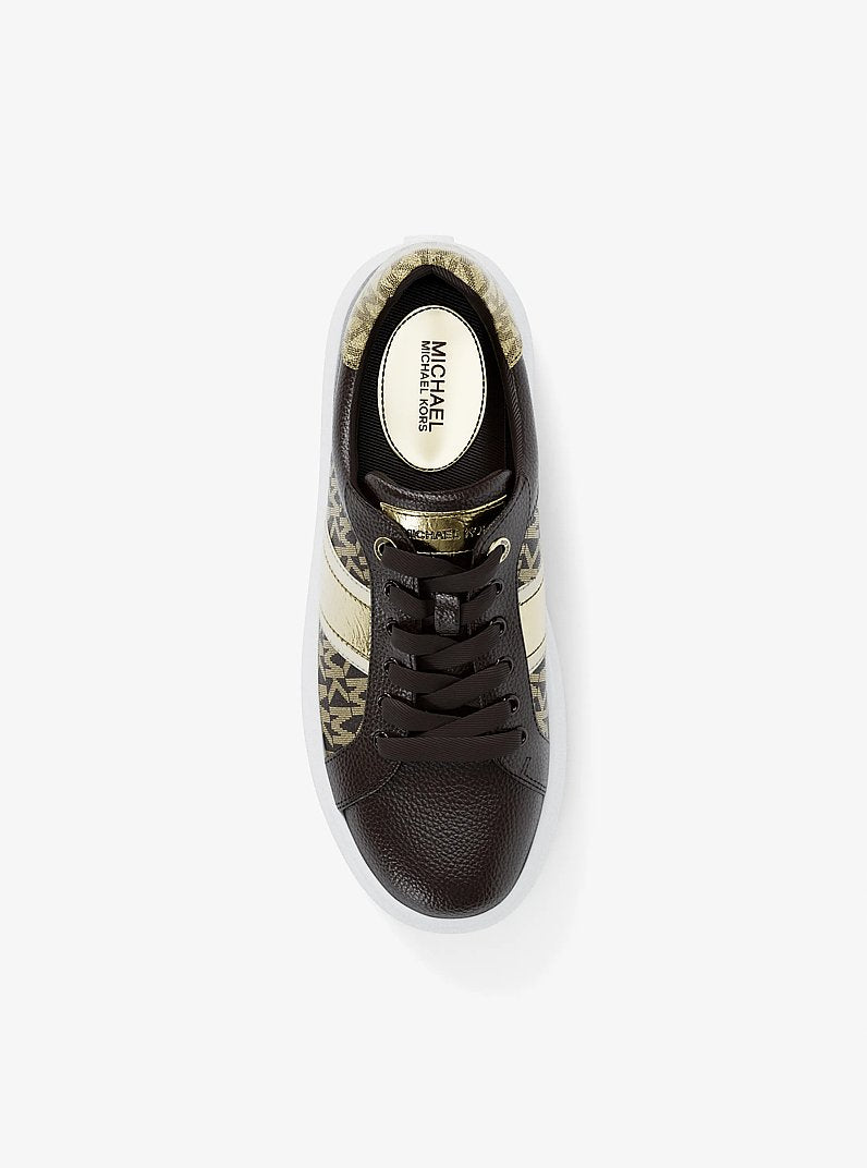 Romey Signature Logo Stripe Platform Sneaker