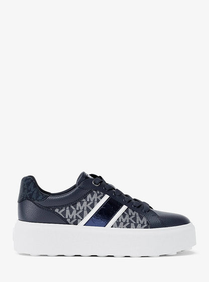 Romey Signature Logo Stripe Platform Sneaker