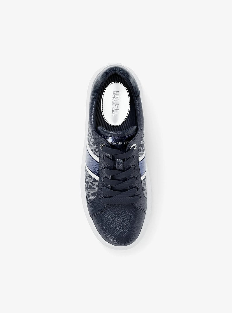 Romey Signature Logo Stripe Platform Sneaker