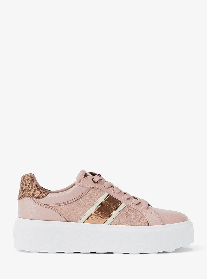 Romey Signature Logo Stripe Platform Sneaker