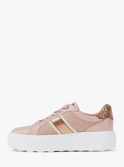 Romey Signature Logo Stripe Platform Sneaker