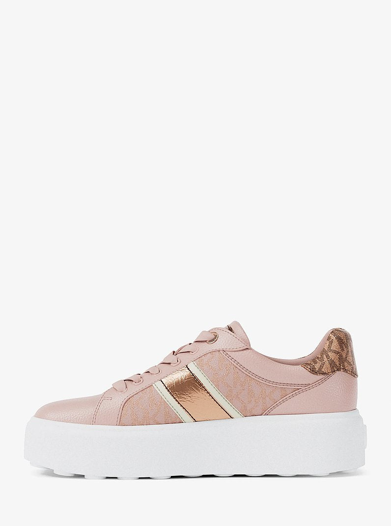 Romey Signature Logo Stripe Platform Sneaker