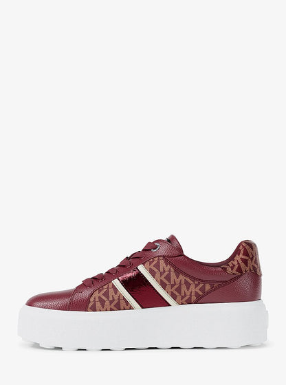 Romey Signature Logo Stripe Platform Sneaker