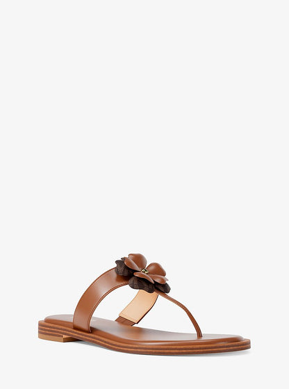 Callie Embellished Signature Logo Trim Thong Sandal