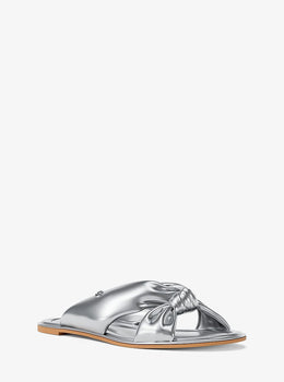 Elena Metallic Slide Sandal