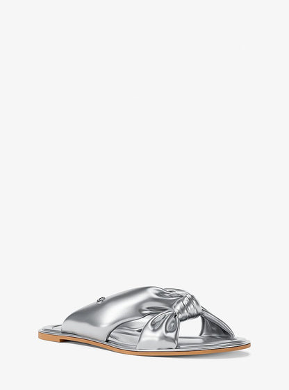Elena Metallic Slide Sandal