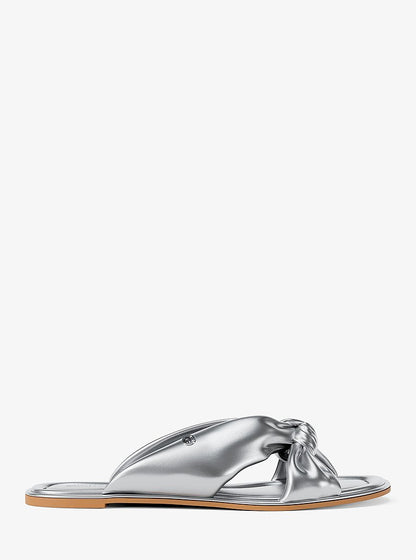 Elena Metallic Slide Sandal