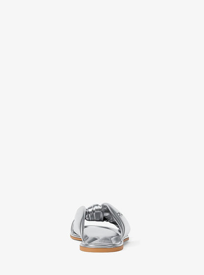 Elena Metallic Slide Sandal