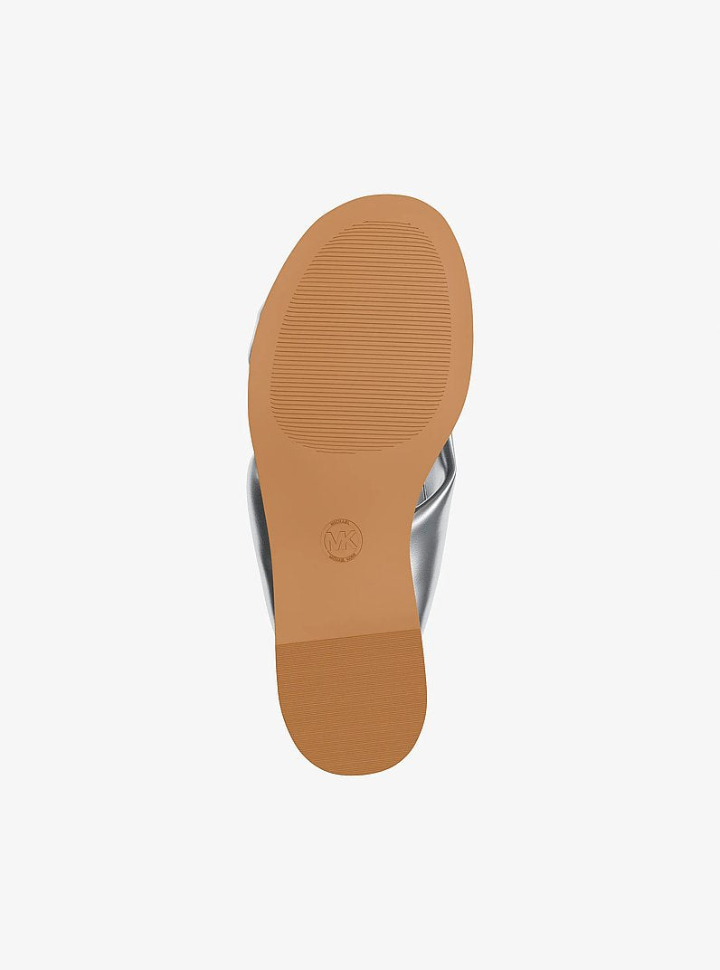 Elena Metallic Slide Sandal