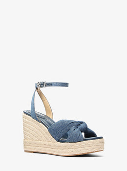Elena Denim Wedge Sandal