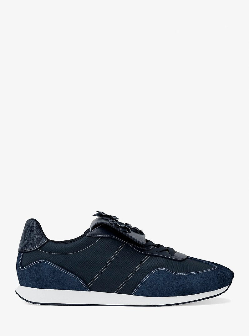 Essex Embellished Mixed-Media Trainer