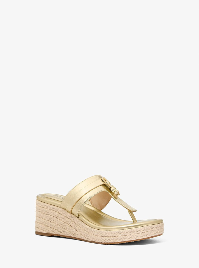 Zoe Metallic Wedge Sandal