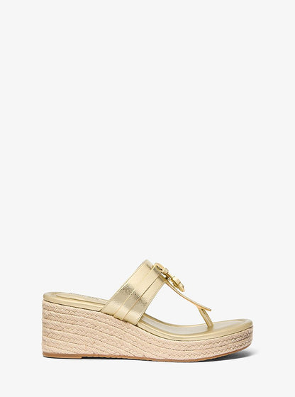 Zoe Metallic Wedge Sandal