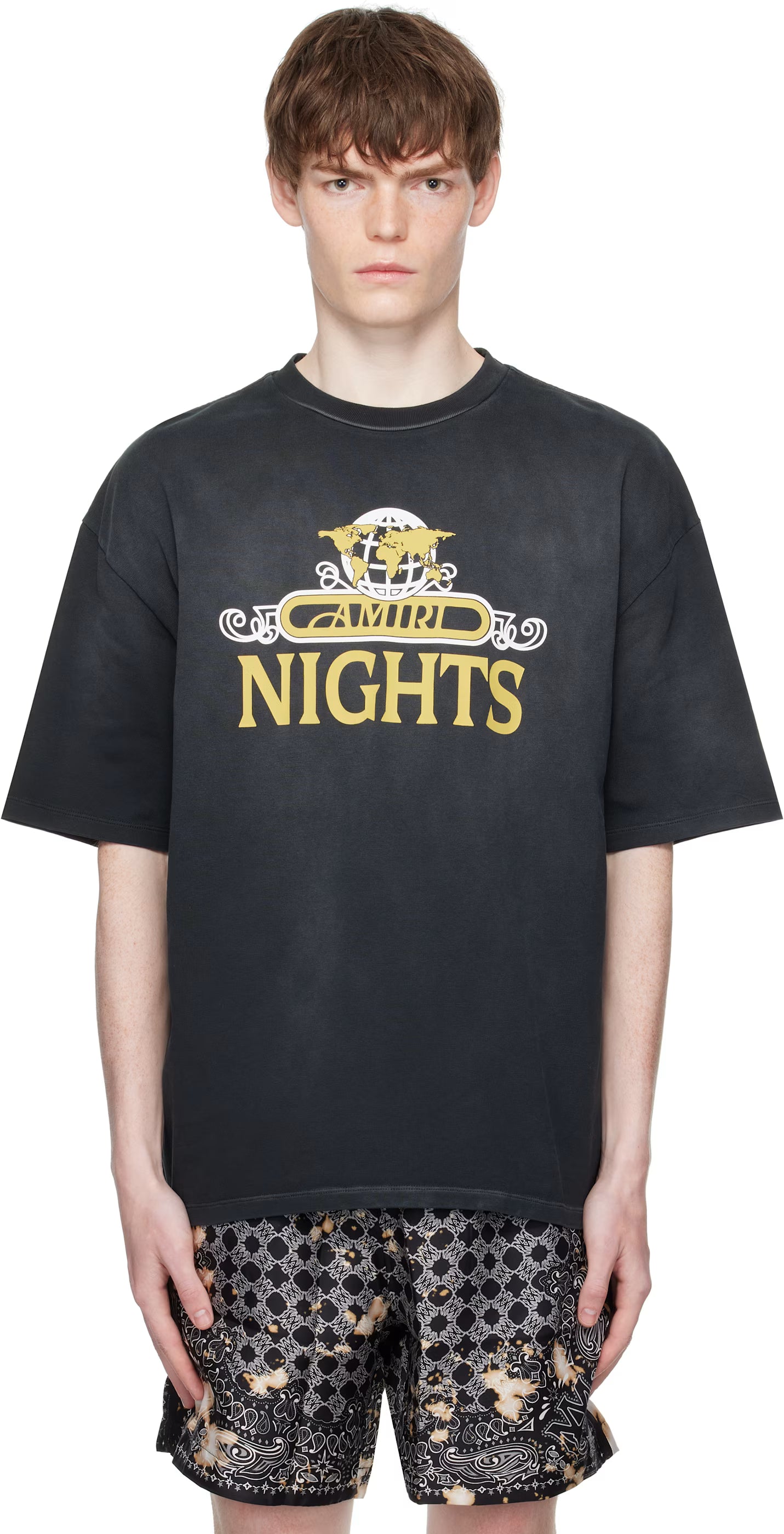 Black 'AMIRI Nights' Oversized T-shirt