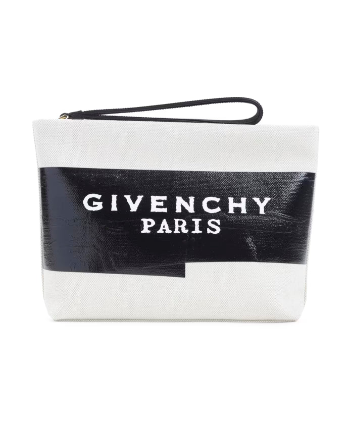 Logo Cotton Blend Pouch