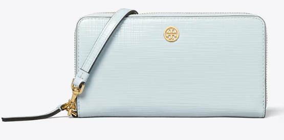 Tory Burch ROBINSON CROSSHATCHED ZIP CONTINENTAL WALLET - Wallets | Shop From The Mirage
