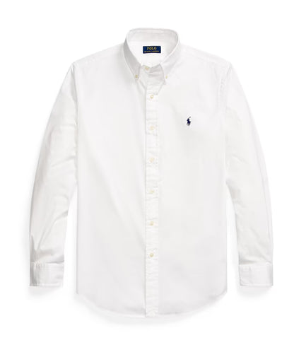 Polo Ralph Lauren White Button-Down Shirt with Pony Embroidery