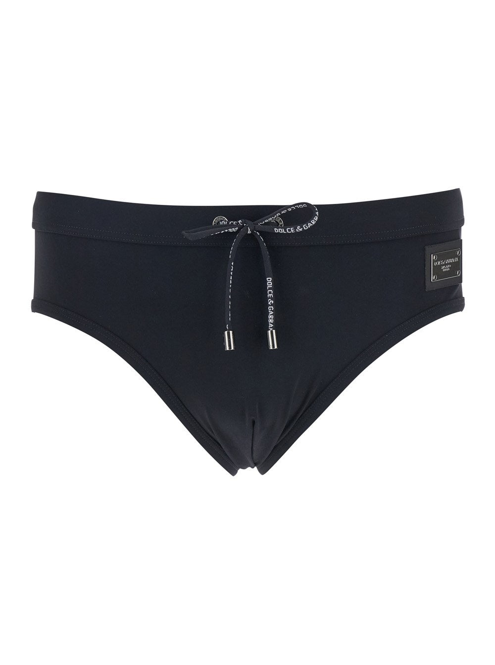 Dolce e gabbana Black Swimwear with Logo Drawstring and Logo Tag in Tech Fabric Man