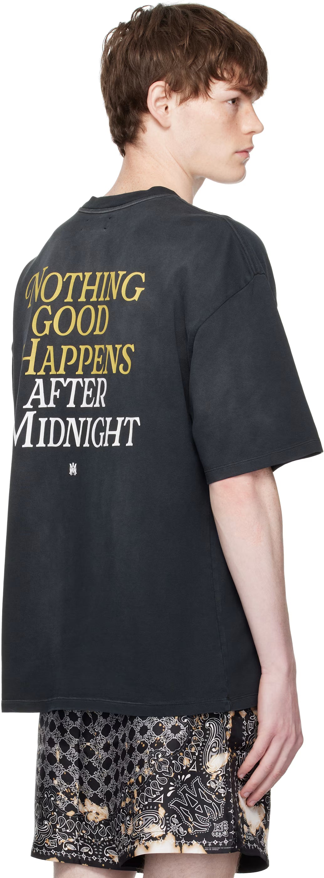 Black 'AMIRI Nights' Oversized T-shirt