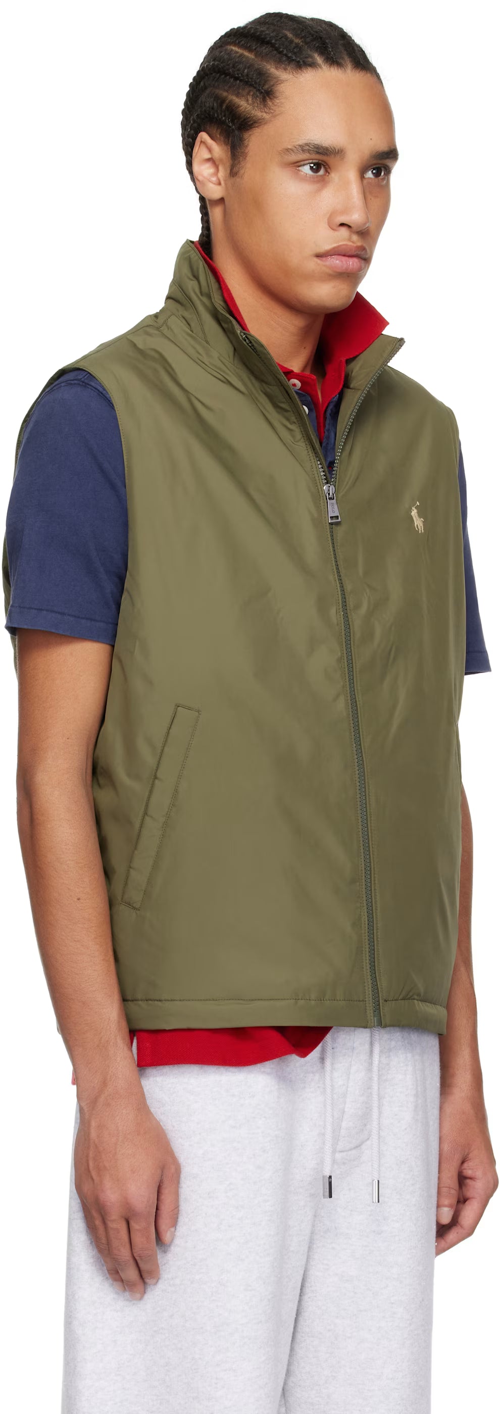 Polo Ralph Lauren Khaki Packable Taffeta Vest