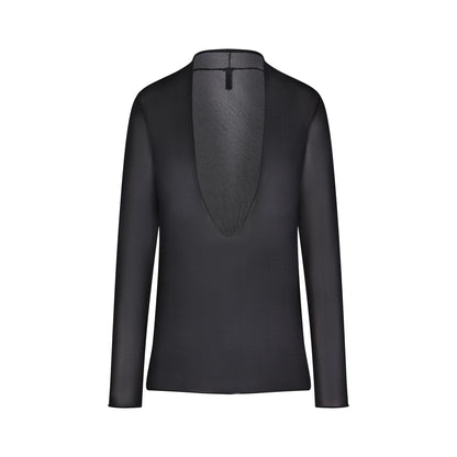 Slinky Knit Deep Plunge Top