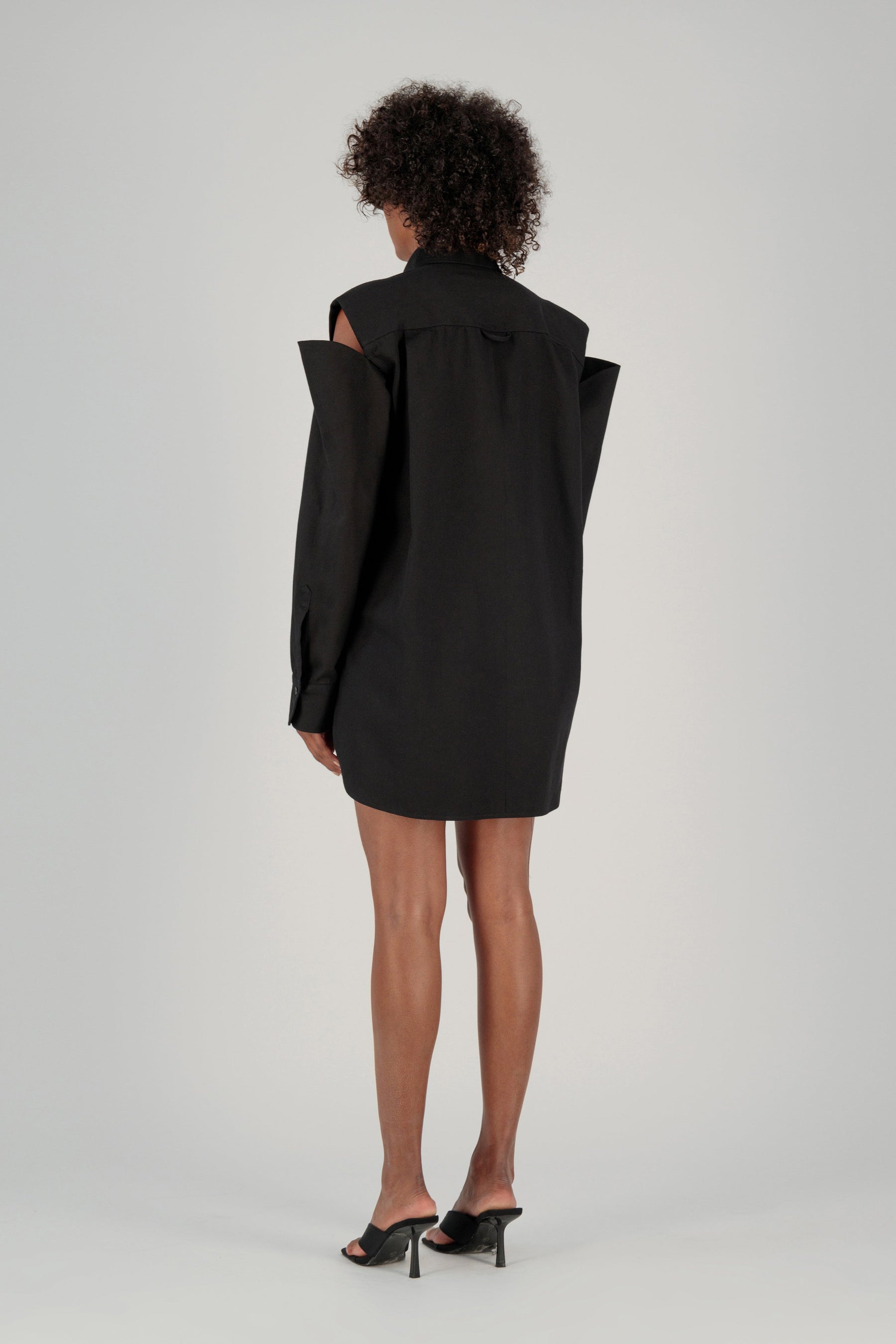 TWILL SHOULDER CUTOUT SHIRT