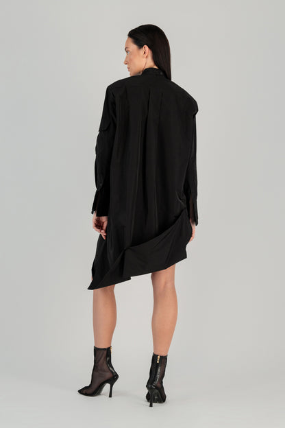 FOLD OVER SHIRT DRESS