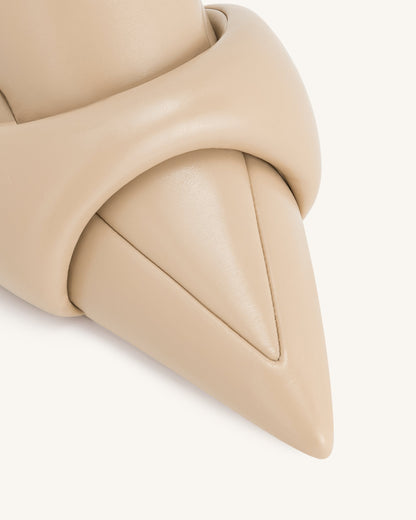 Carla Soft Padded Kitten Heel Pumps - Apricot