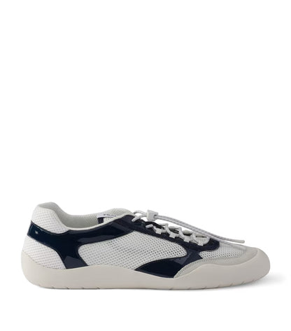 Patent Leather-Mesh Speedrock Sneakers