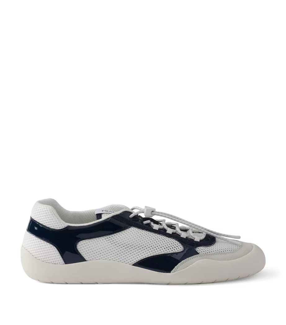 Patent Leather-Mesh Speedrock Sneakers