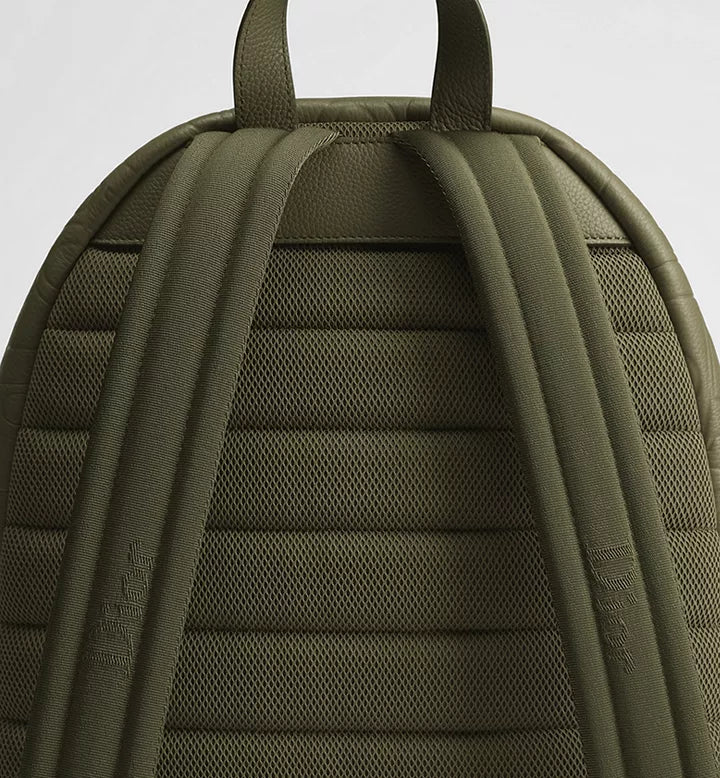 Dior Rider Zipped Backpack Khaki Dior Gravity Grained Leather