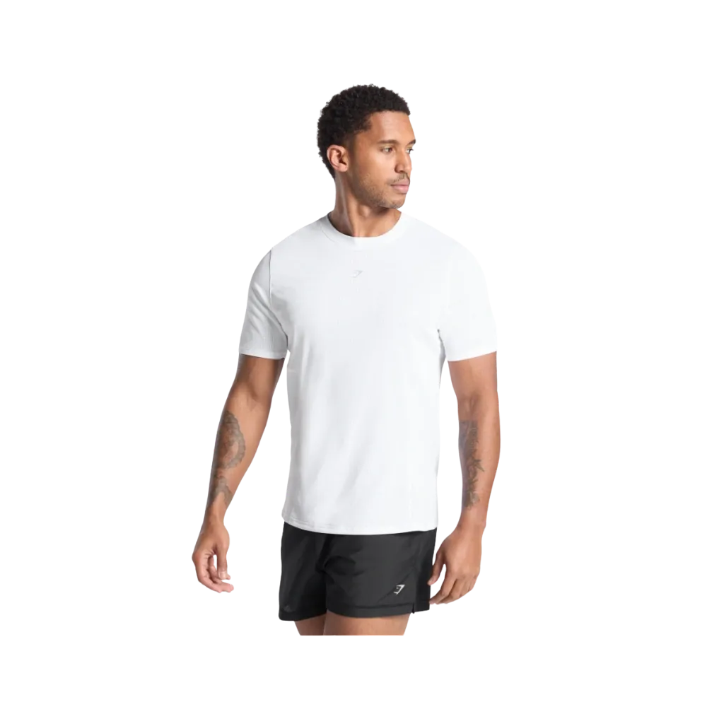Gymshark Running T Shirt Slim Fit White