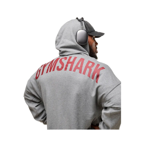 Gymshark Power Zip Up Hoodie Oversized Fit Charcoal Core Marl