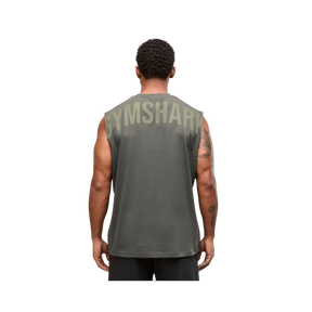 Gymshark Power Cut Off Tank Oversized Fit Strength Green