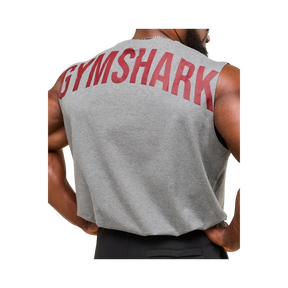 Gymshark Power Cut Off Tank Oversized Fit Charcoal Core Marl