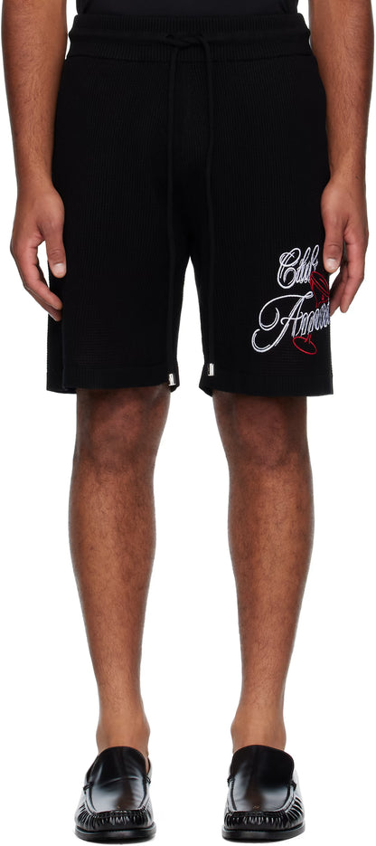 Black 'Club Amiri' Crochet Shorts