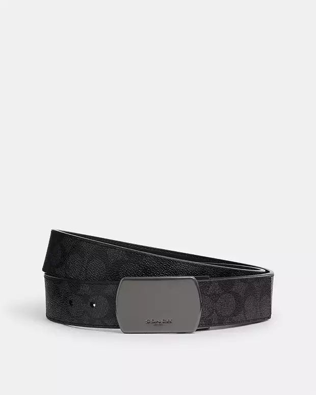 Plaque Buckle Cut To Size Reversible Belt, 38 Mm