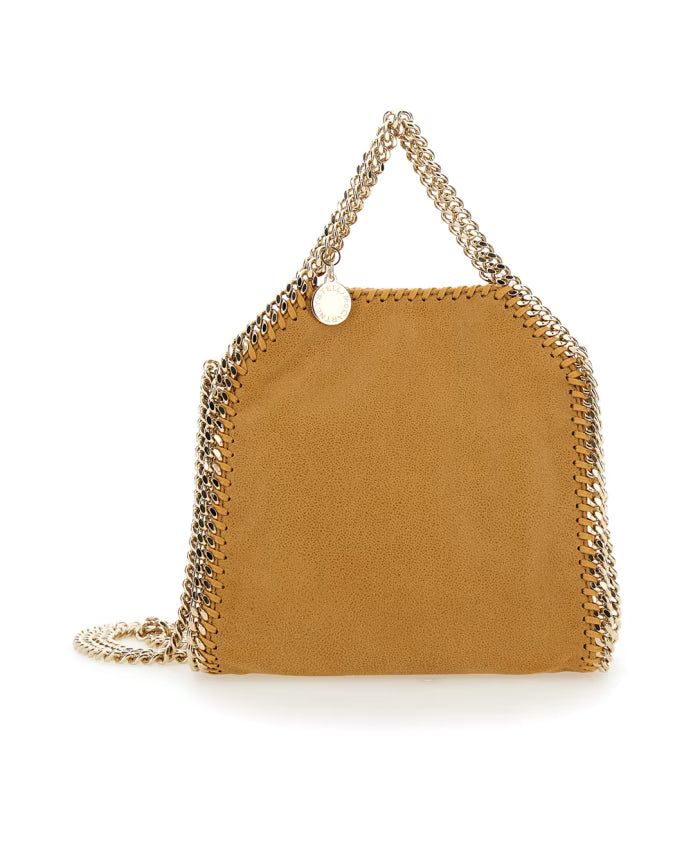 Beige Crossbody Bag with Chain Strap