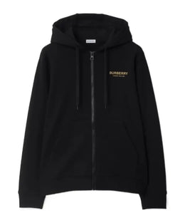 Burberry cotton zip hoodie with logo