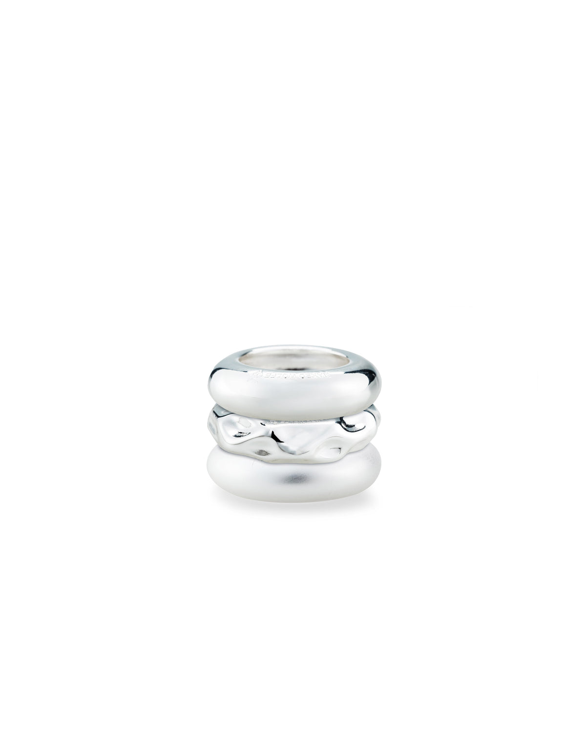 Aliah Stacked Rings Silver