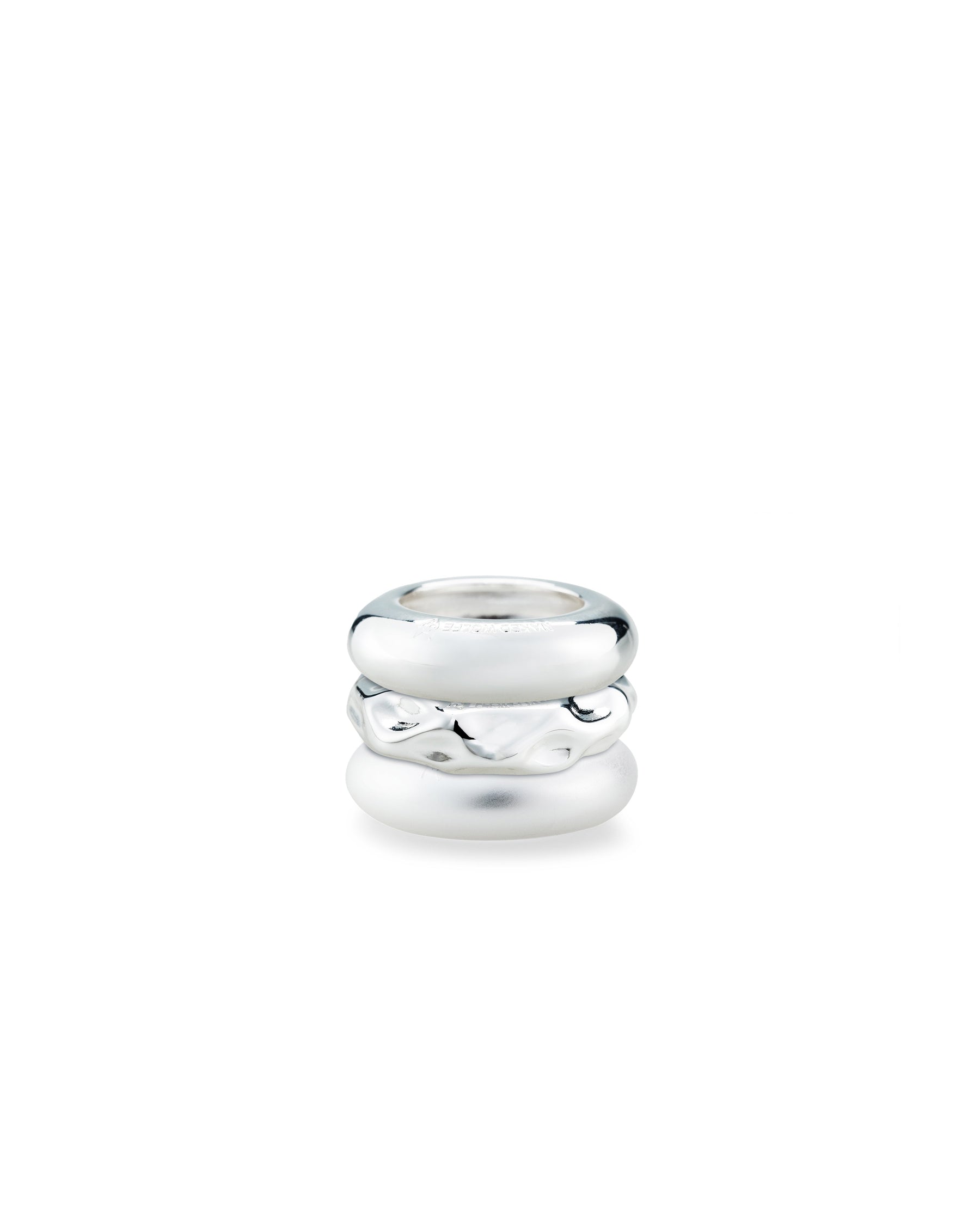 Aliah Stacked Rings Silver