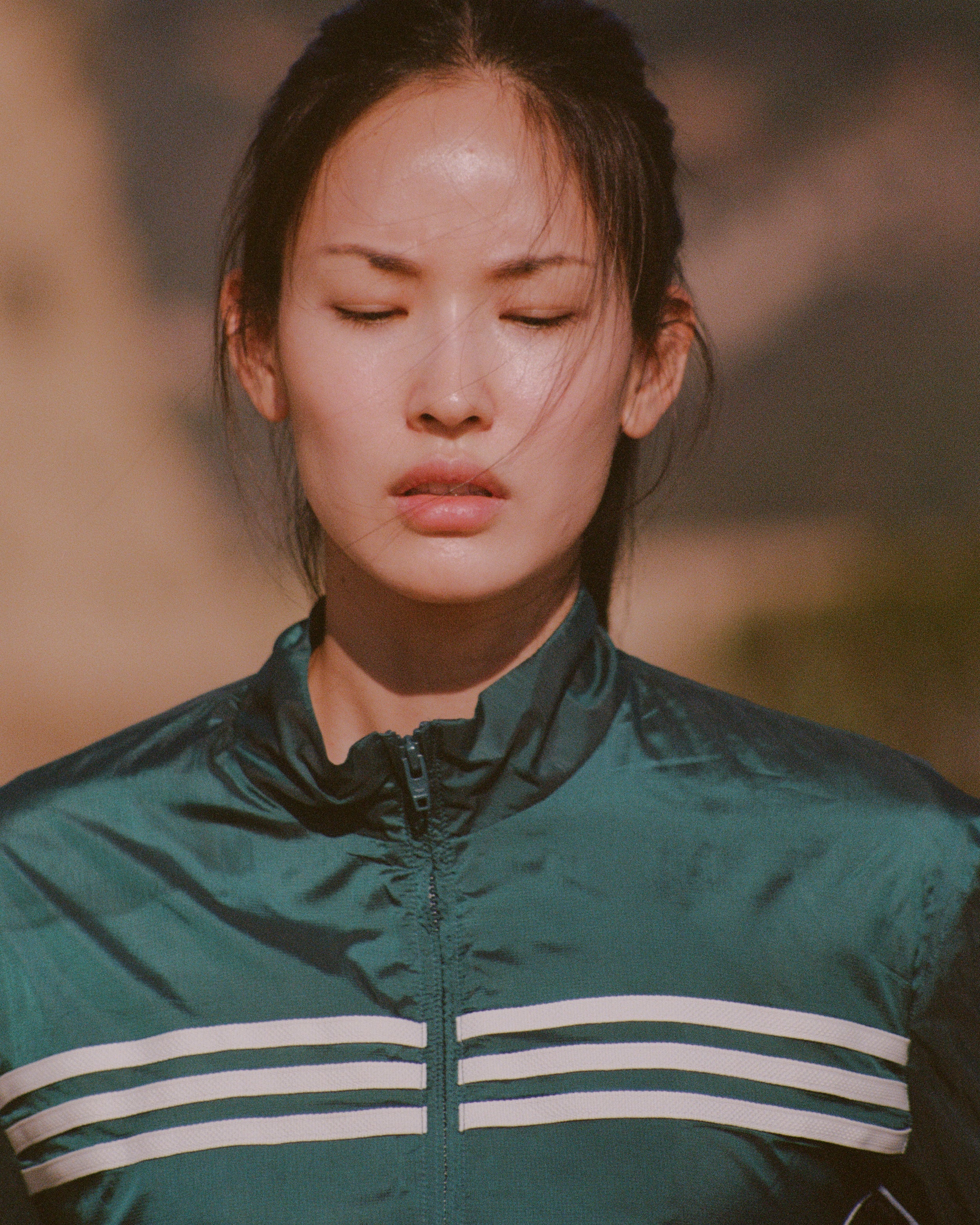 Adidas Windbreaker - Green/Faded Black/Purple