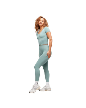 Gymshark Soft Sculpt Midi T-Shirt Rest Blue