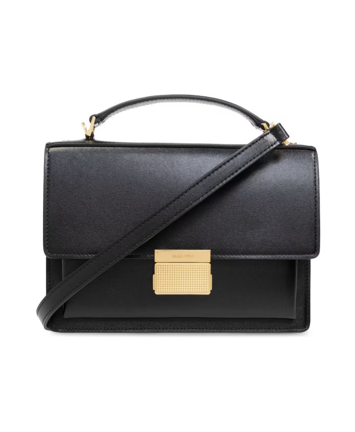 Black Venezia Bag with Gold Details