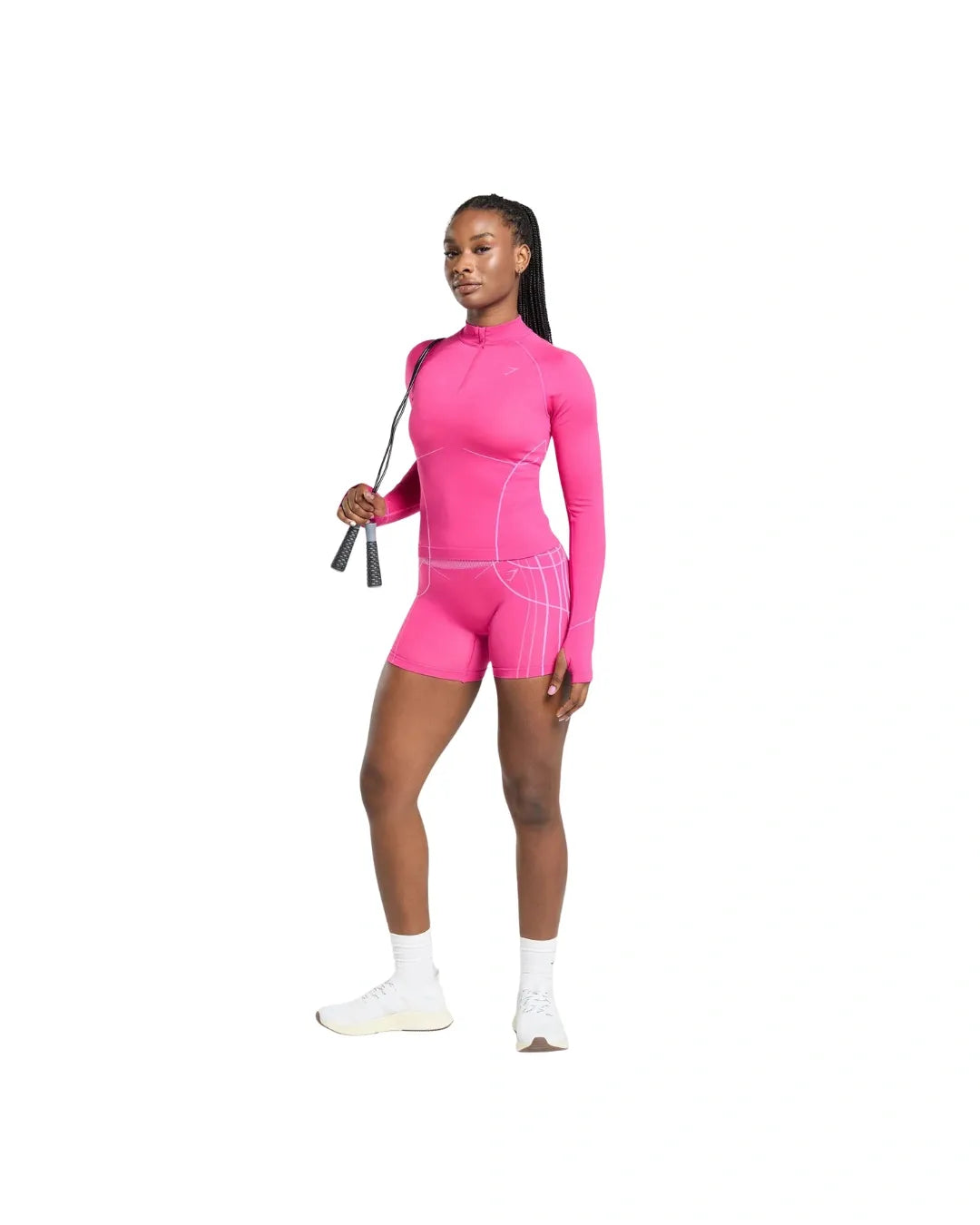 Gymshark Apex Seamless 1/4 Zip Pullover Sour Pink