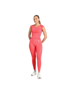 Gymshark Vital Scoop Neck Top Coral Red Marl