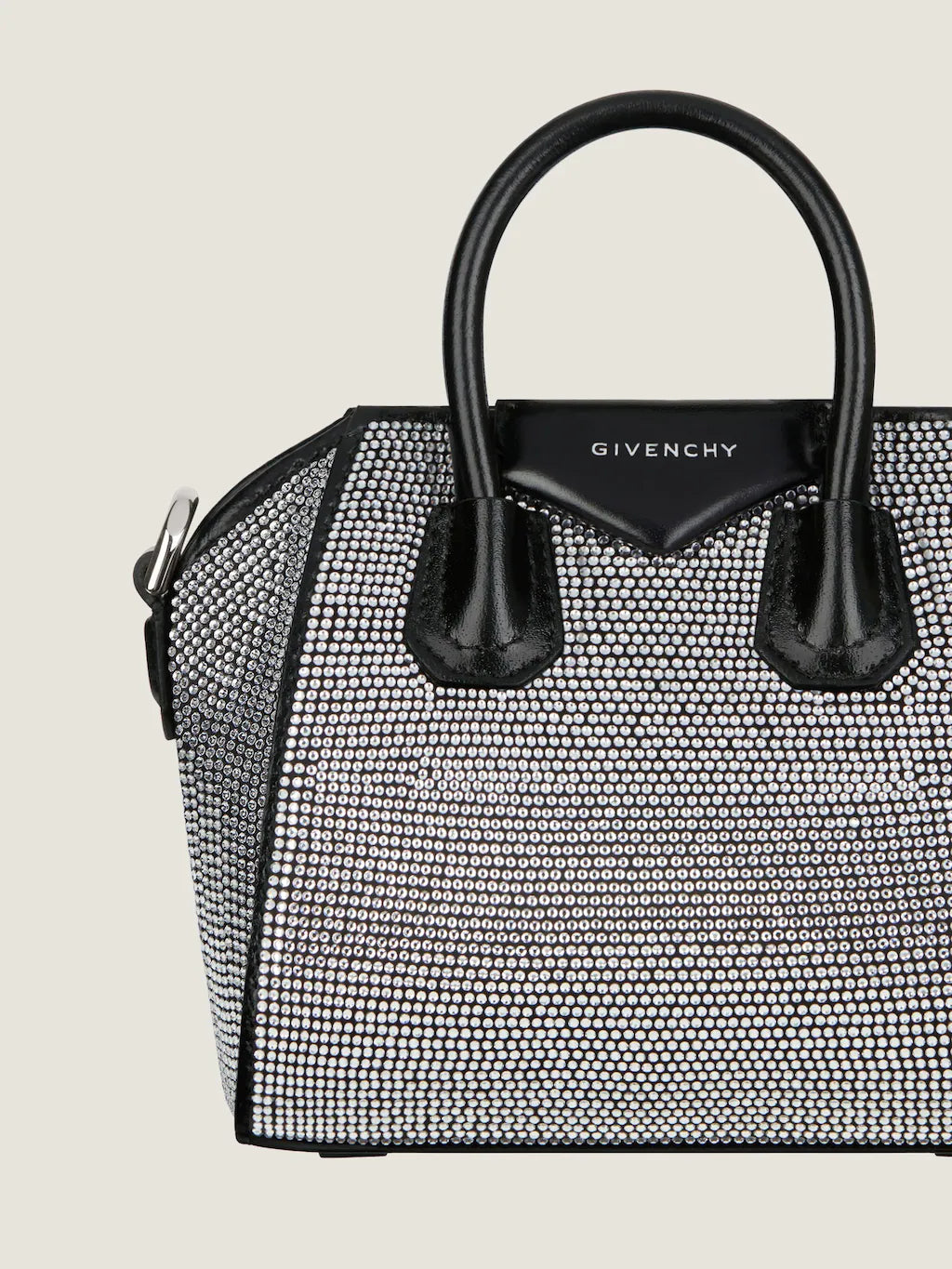 Micro Antigona bag in satin with strass