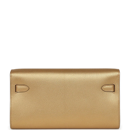 Hermès Kelly Wallet To Go Dore Chevre Chamkilight Permabrass