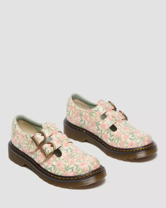 Junior 8053 Floral Leather Mary Jane Shoes