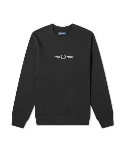 Fred Perry Embroidered Sweatshirt with Logo Graphic